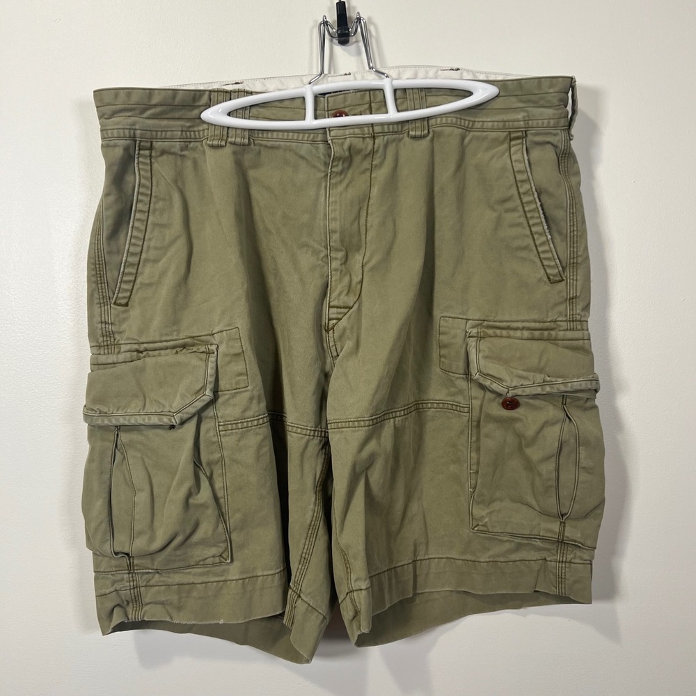 Polo Ralph Lauren Mens Classic Polo Chino Cargo Shorts Olive Green Utility 38